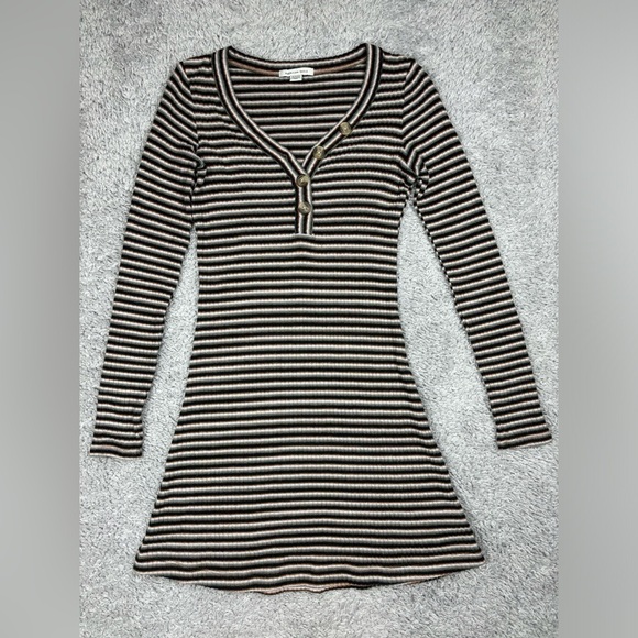 American Eagle Dress Womens Extra Small Thin Stripes Long Sleeve Pictures Fall - Picture 1 of 6